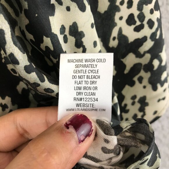 New Lola & Sophie Womens Snakeskin Print Blouse With Zipper Details S - Picture 16 of 16